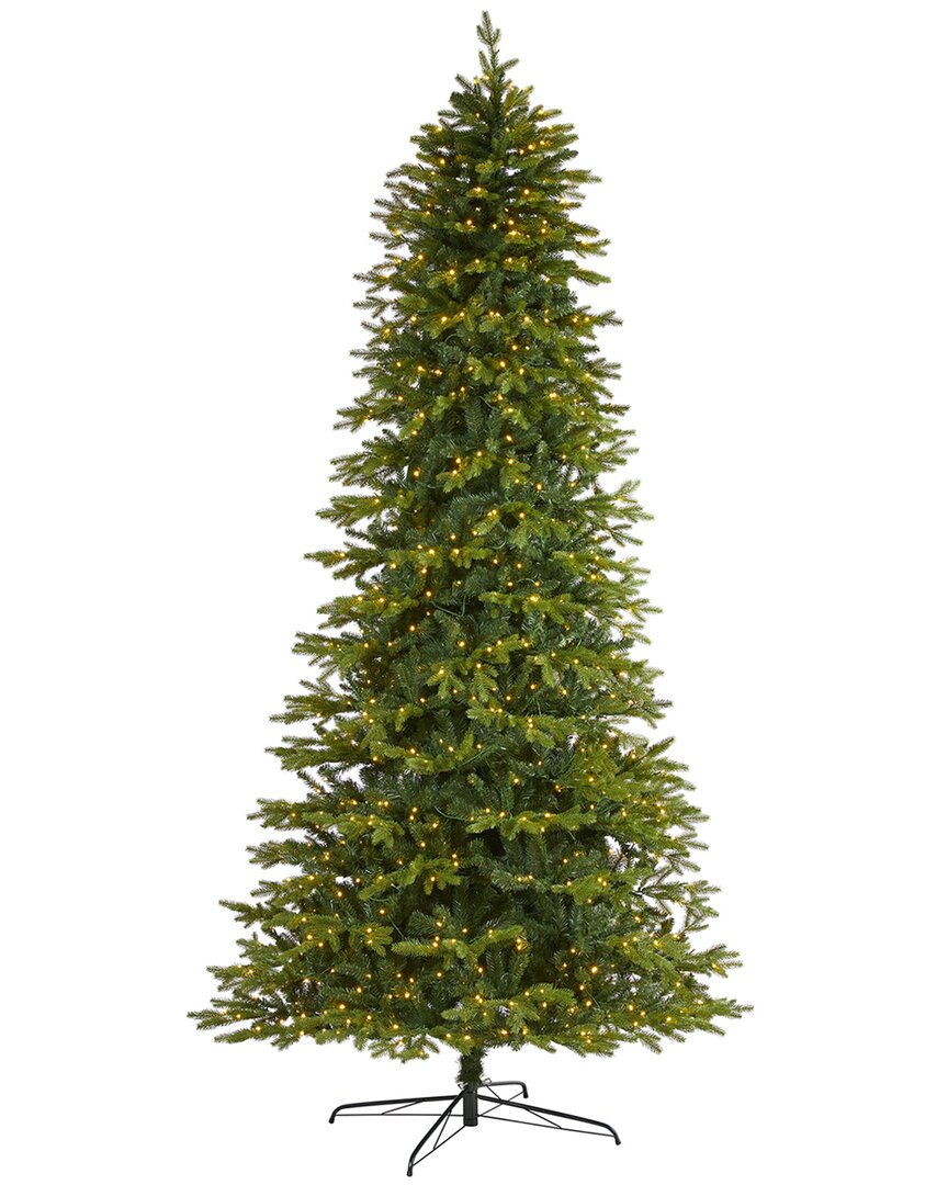 Nearly Natural 10ft Belgium Fir Natural Look Artificial Christmas Tree In Green
