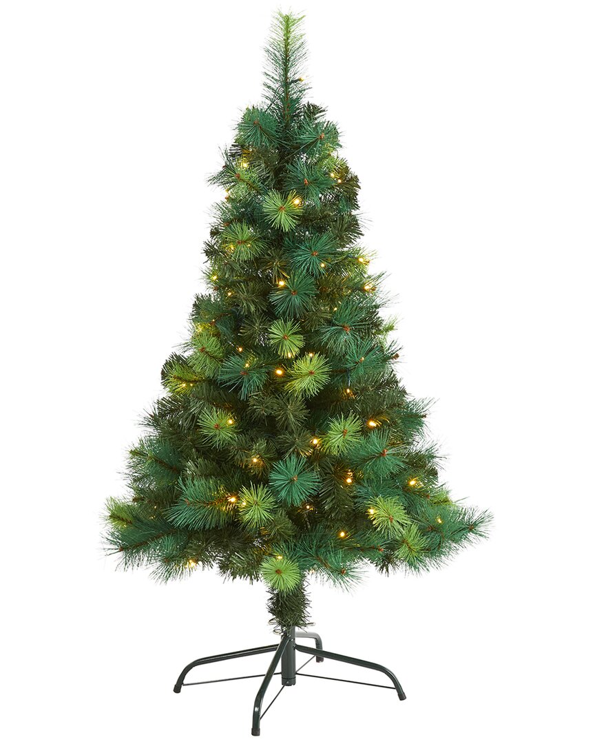 Nearly Natural 4ft Assorted Green Scotch Pine Artificial Christmas Tree