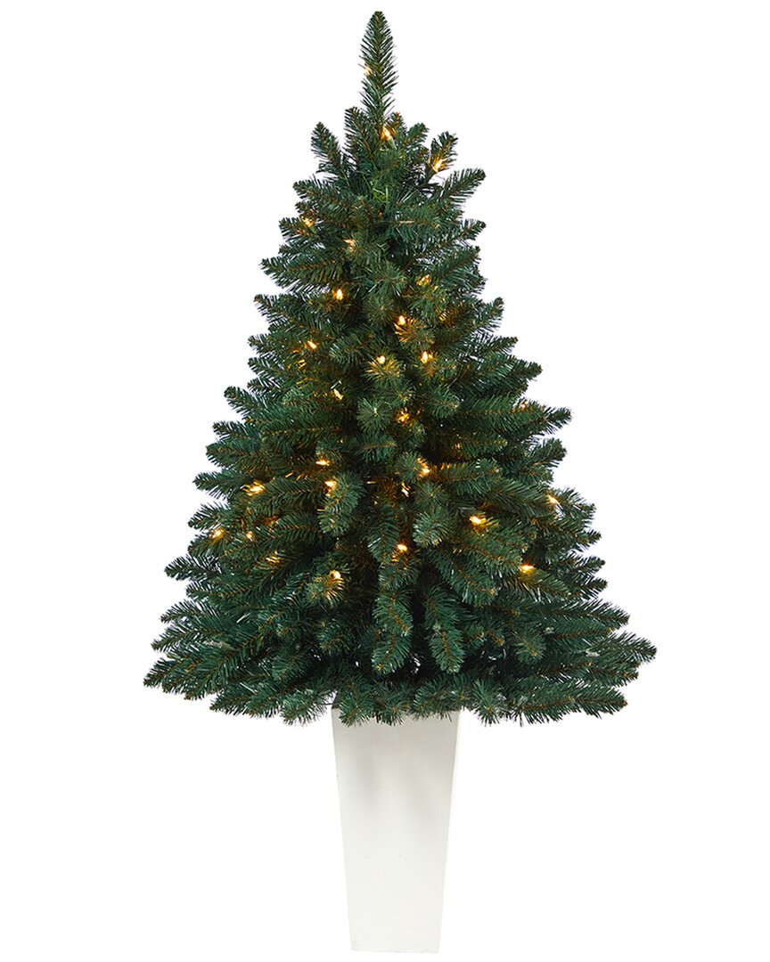 Shop Nearly Natural 52in Northern Rocky Spruce Artificial Christmas Tree In Green