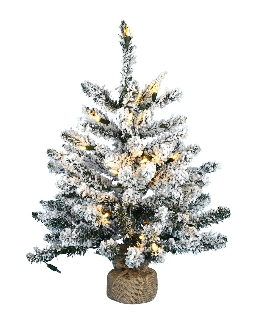 Vickerman 24in Flocked Anoka Pine Artificial Christmas Tree In Multi