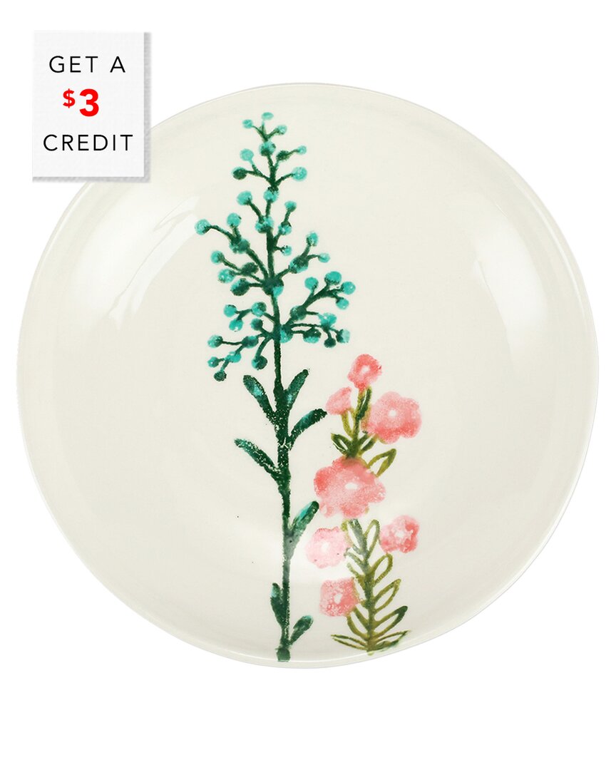 Vietri Fiori Di Campo Bugleweed Pasta Bowl With $3 Credit In Multi