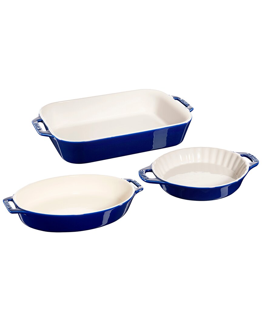 Staub 3-piece Ceramic Mixed Baking Dish Set