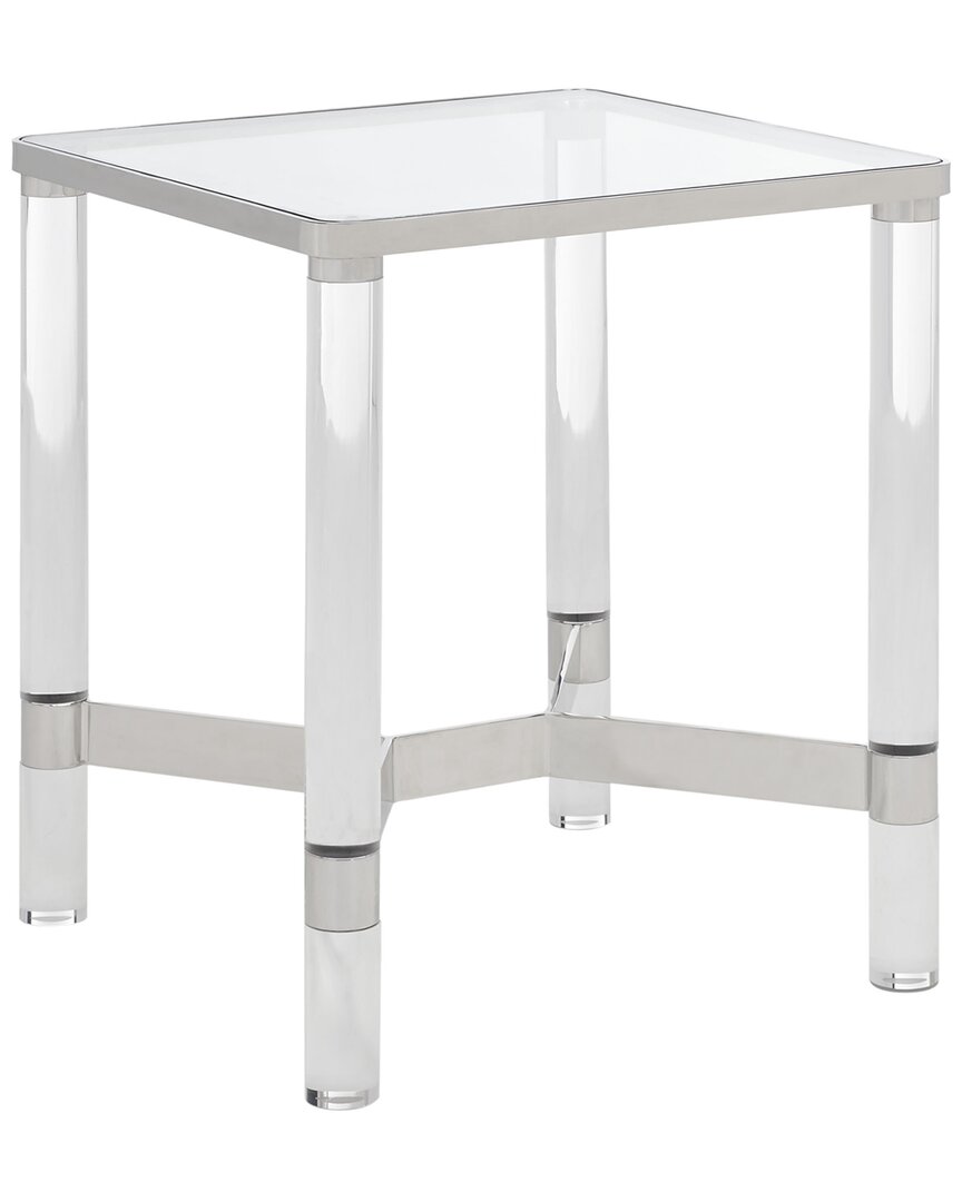 Safavieh Couture Suzanna Acrylic Accent Table In Silver