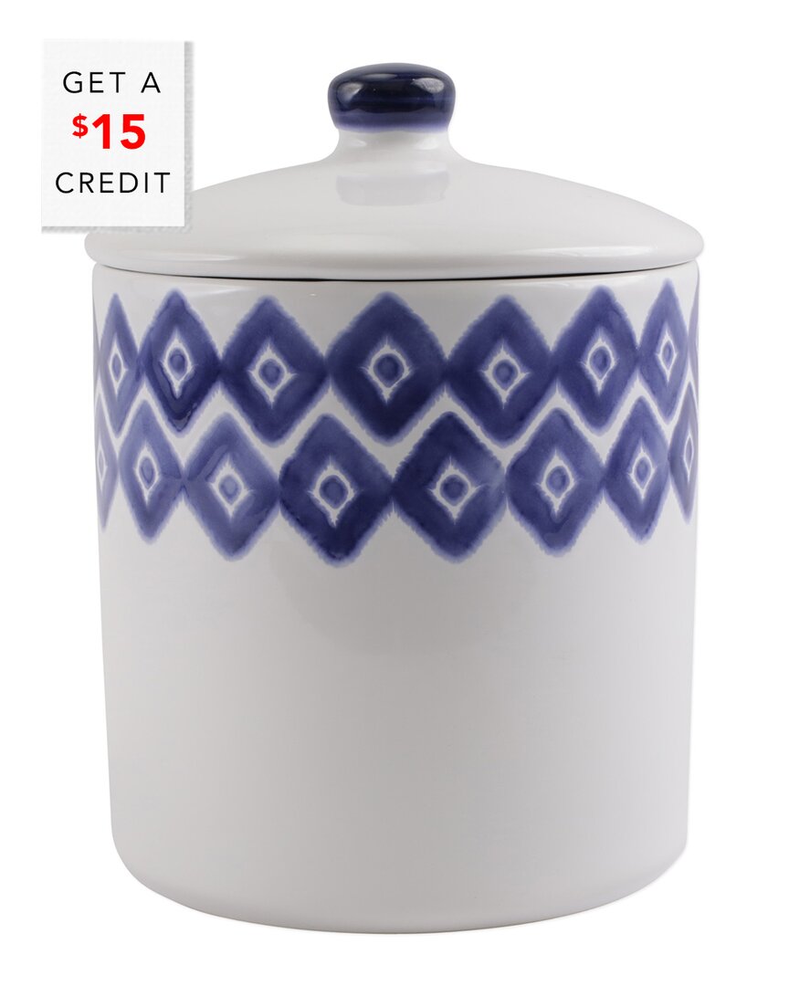 Vietri Santorini Diamond Large Canister