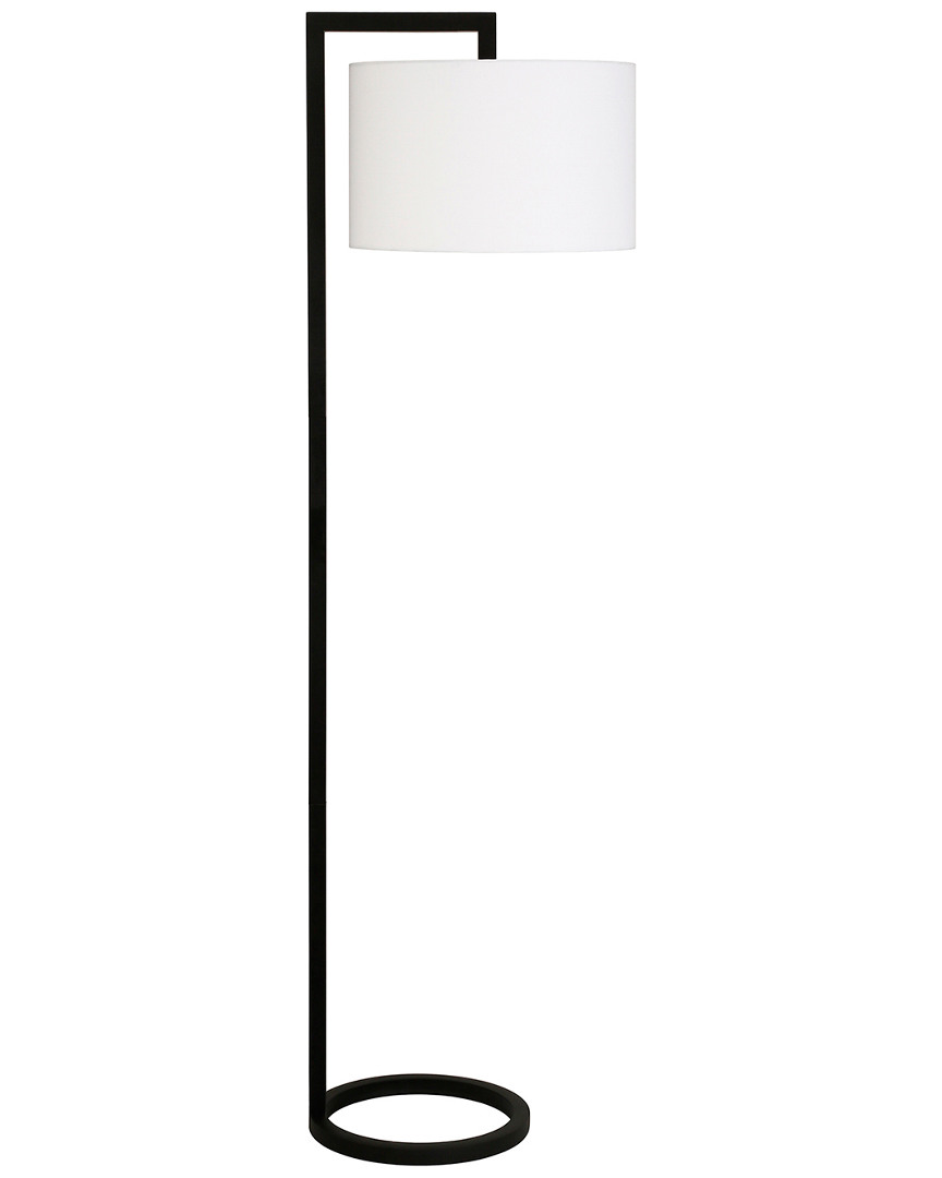 Abraham + Ivy Grayson Floor Lamp With Round Shade In Black