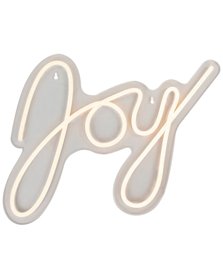 Northlight 15in White Led Lighted Joy Neon Style Christmas Silhouette In White