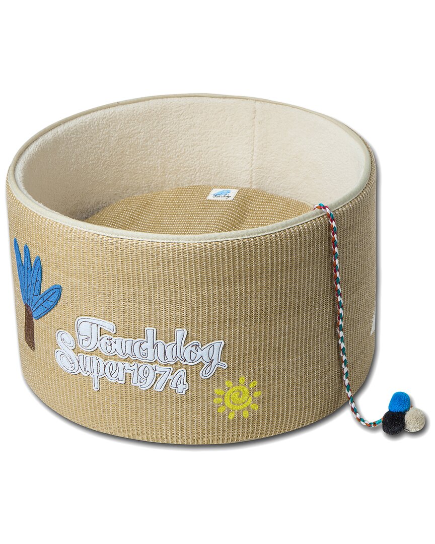 Shop Touchcat Claw-ver Nest Rounded Scratching Cat Bed W/ Teaser Toy