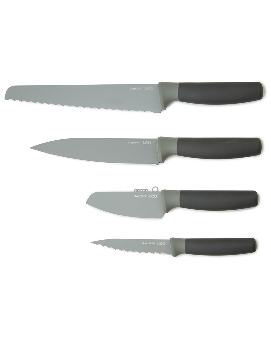 Berghoff Leo 4pc Recycled Stainless Steel Cutlery Set In Black