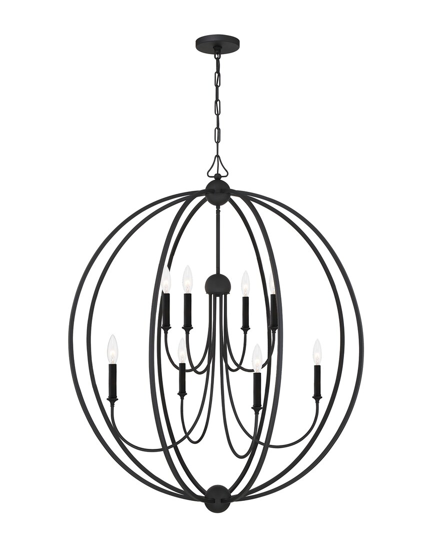 Crystorama Libby Langdon For  Sylvan 8-light Black Forged Chandelier