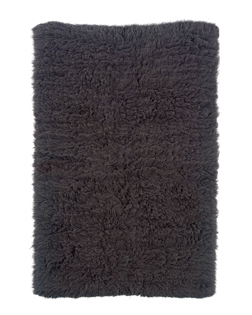 Linon New Flokati 1400gr Wool Area Rug In Grey