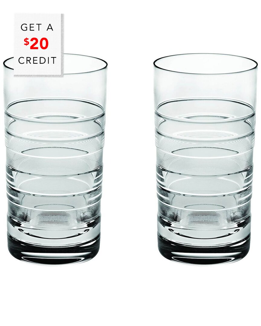 Vista Alegre Vinyl Highball Glasses (set Of 2) With $20 Credit In Clear