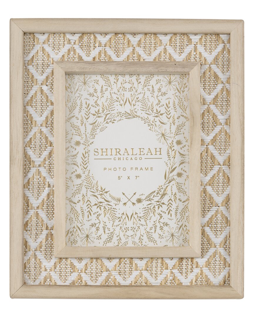 Shiraleah Eden Woven 5 X 7 Frame In White