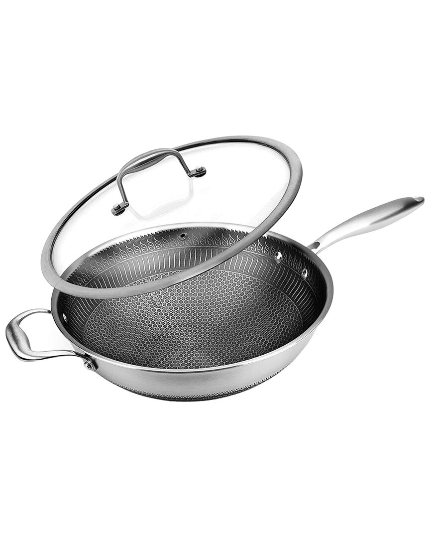 Nutrichef 12in Fry Pan In Silver