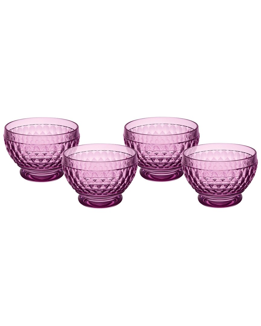 Villeroy & Boch Set Of 4 Boston Berry Individual Bowls In Pink