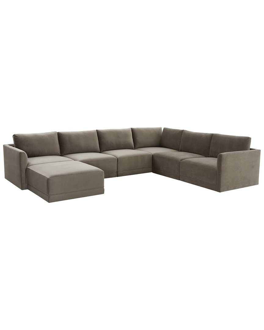 Tov Furniture Willow Large Modular Chaise Sectional In Brown