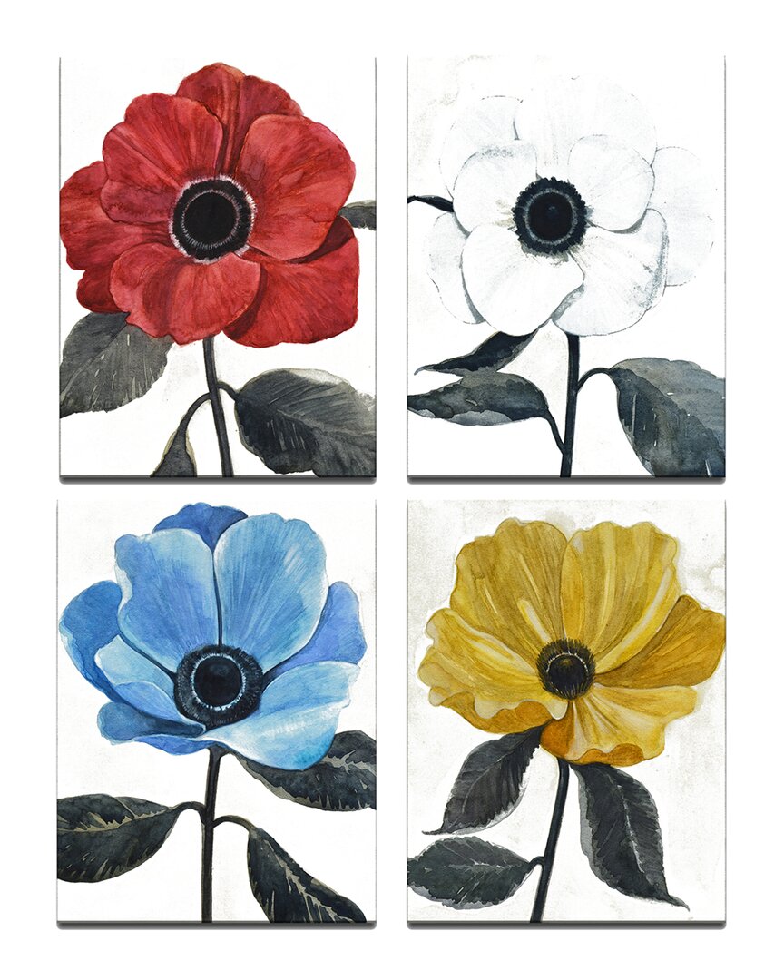 Ready2hangart Graceful Poppy I-iv Wrapped Canvas Wall Art By Norman Wyatt