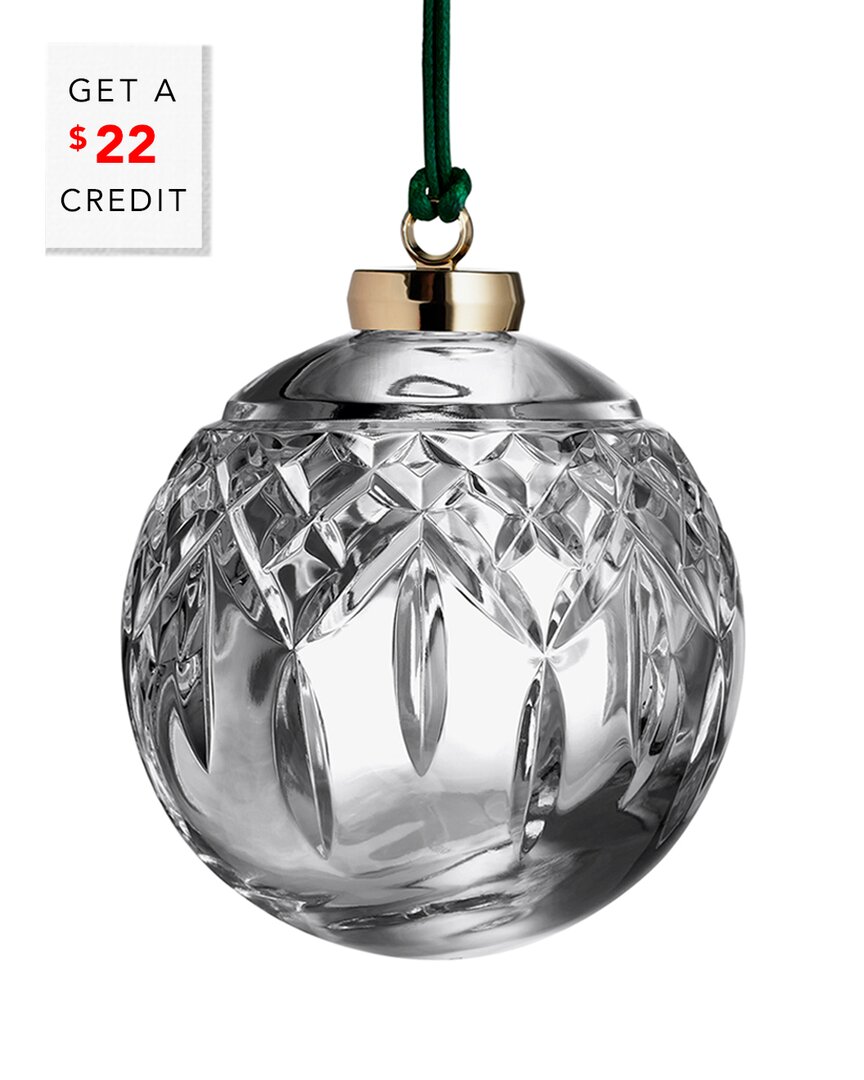 Waterford Lismore Bauble Ornament In Clear