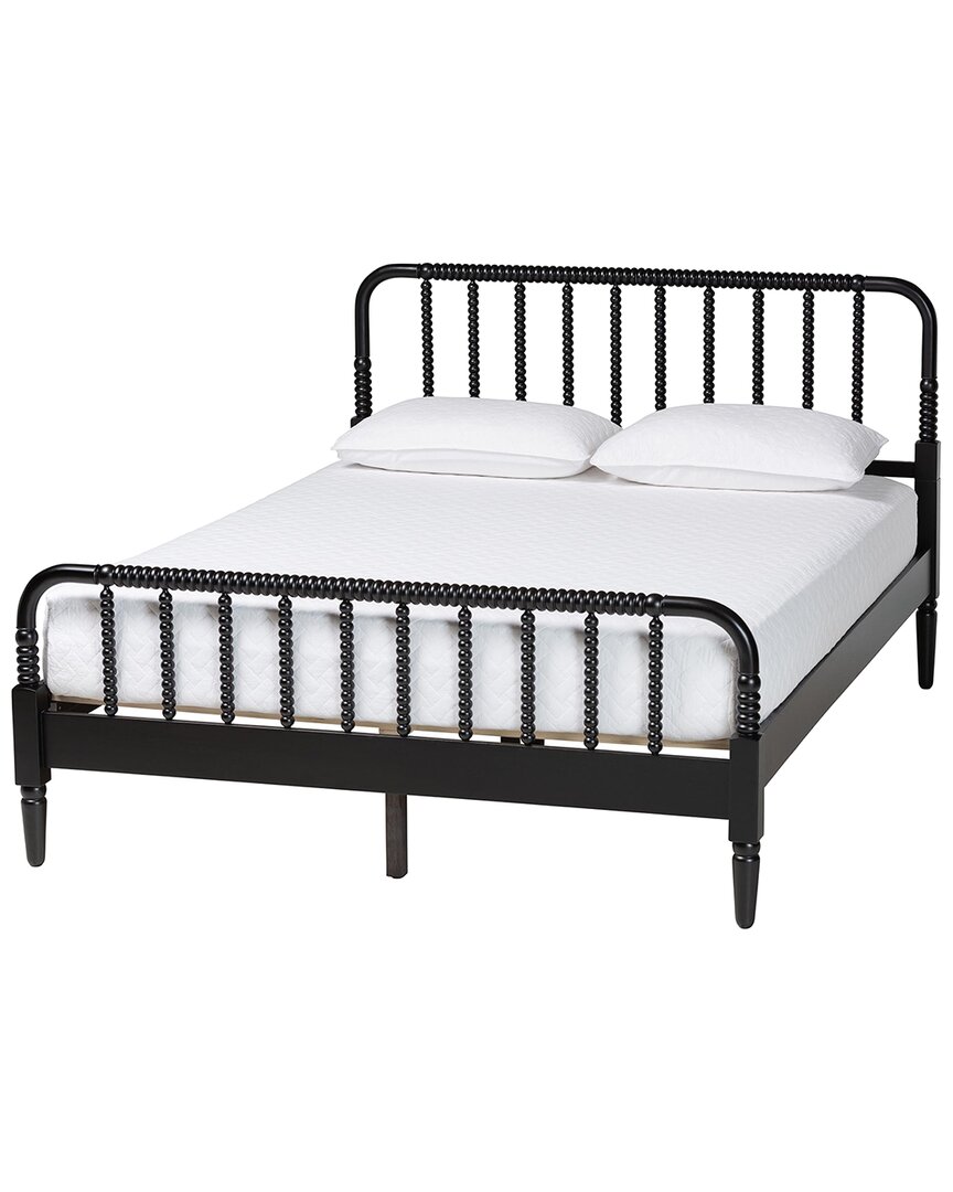 Baxton Studio Braith Farmhouse Spindle Wood Queen Size Platform Bed