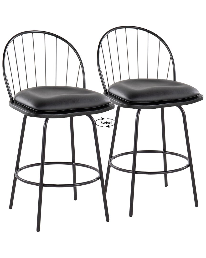 Lumisource Riley 26 Fixed-height Counter Stool - Set Of 2 B2