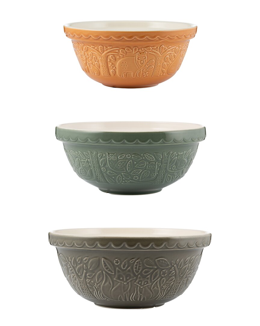 Mason Cash Set Of 3 In The Forest Mixing Bowls In Multi