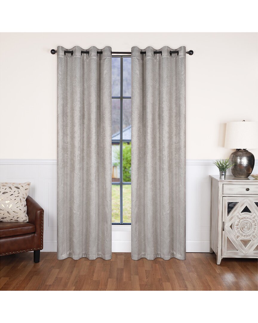 Superior 52x96 Modern Geometric Waves Blackout 2pc Curtain Panel Set In Ivory