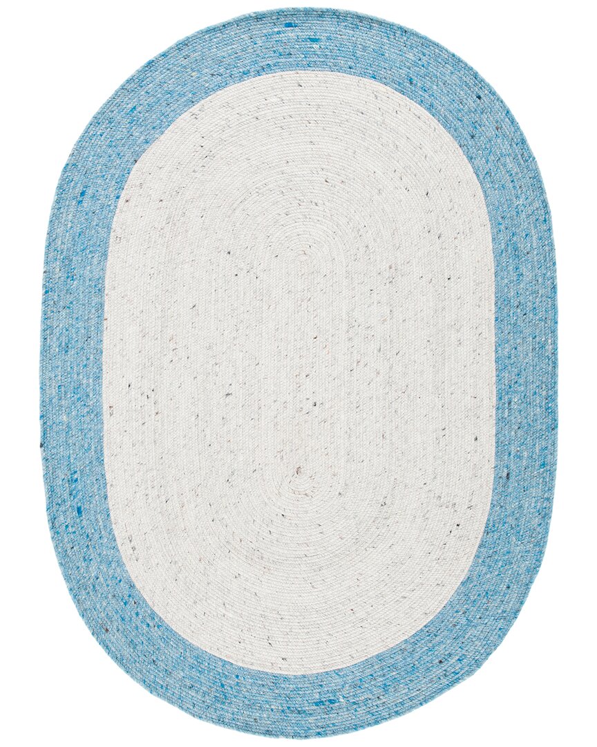 Safavieh Dnu Braided Wool-blend Area Rug In Ivory