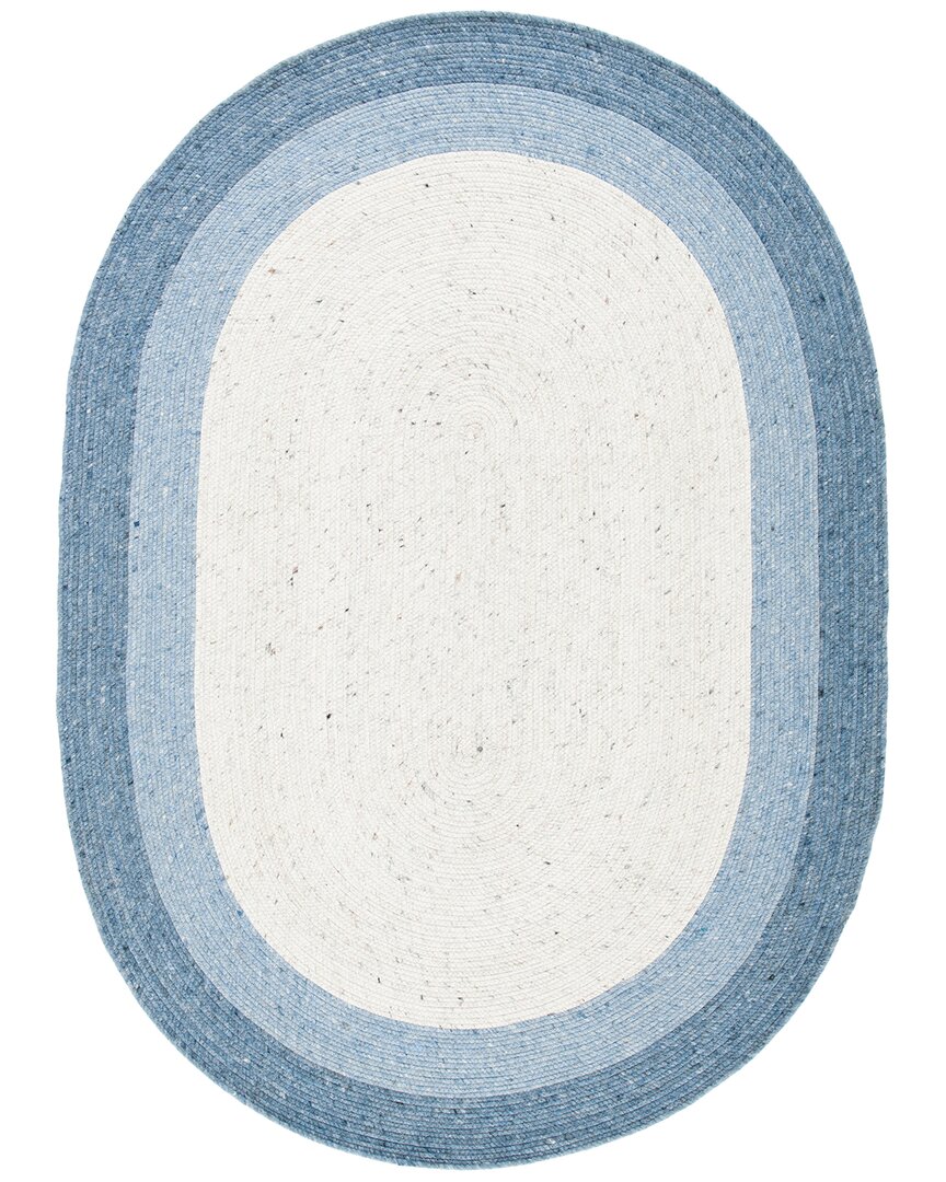 Safavieh Dnu Braided Wool-blend Area Rug In Ivory