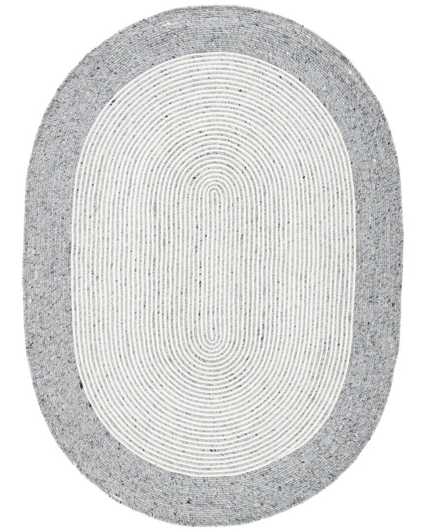 Safavieh Dnu Braided Wool-blend Area Rug In Grey