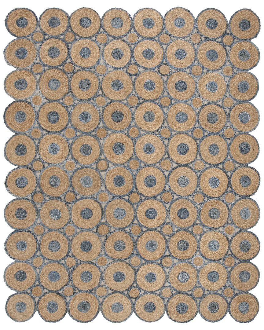 Safavieh Dnu Cape Cod Jute & Recycled Denim Area Rug In Blue