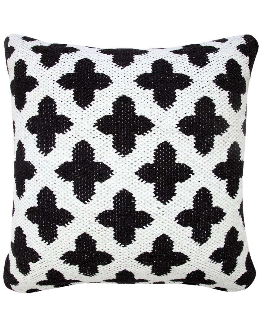 Lr Home Brynn Modern Cross Woven Geometric Throw Pillow In White