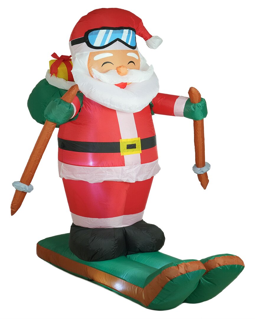 Seasonal Llc Santa On Skis 60in In Multi