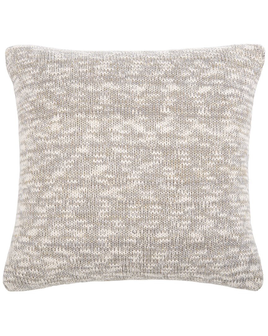 Shop Safavieh Ralen Knit Pillow In Grey