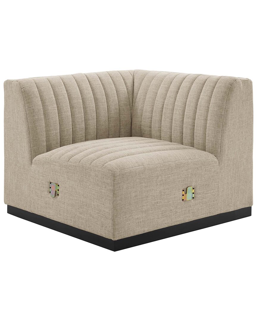 Modway Conjure Channel Tufted Fabric Left Corner Chair