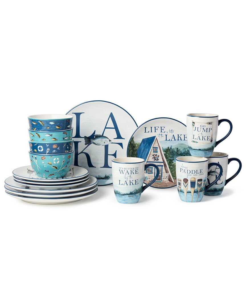 Certified International Wake At The Lake 16pc Dinnerware Set