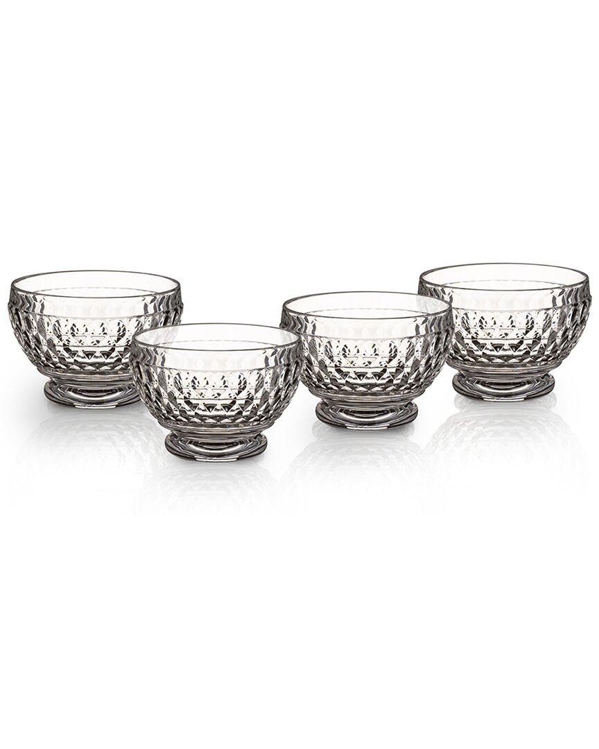 Shop Villeroy & Boch Boston Set Of 4 Individual Bowls In Clear