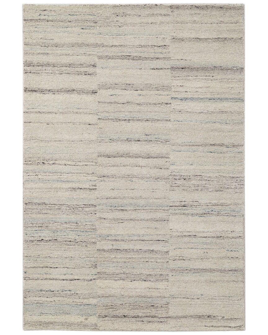 Obeetee Hand Tufted Dusk Wool Rug In White