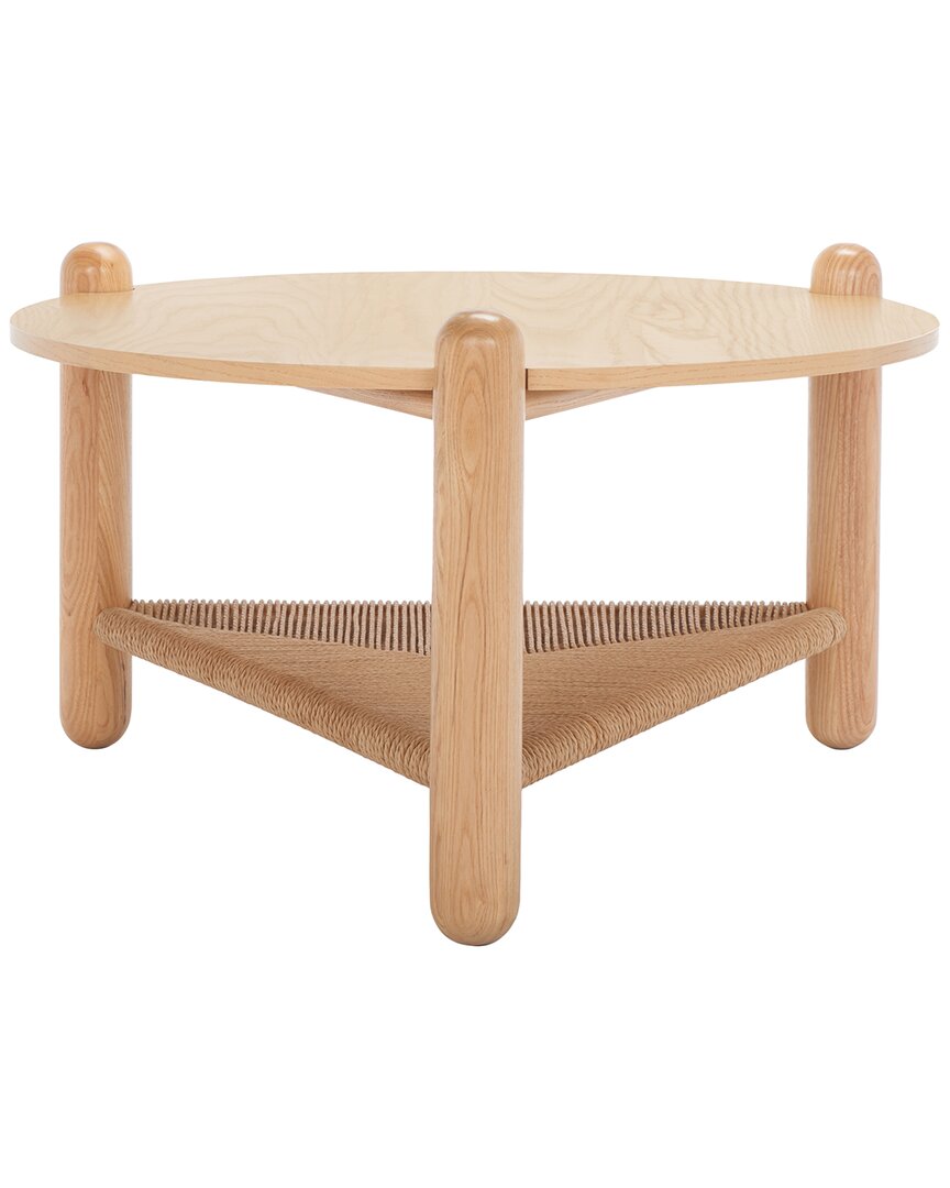 Safavieh Couture Macianna Woven-shelf Coffee Table In Brown