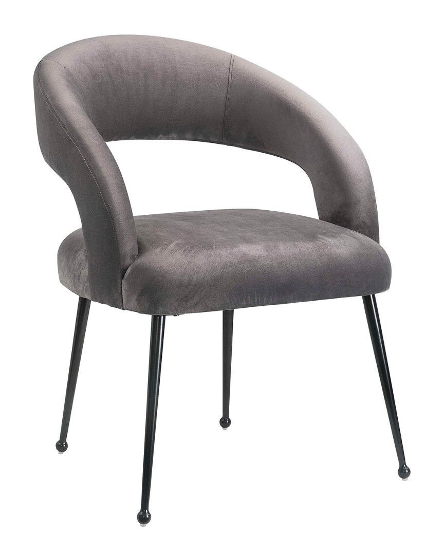 Tov Furniture Rocco Velvet Dining Chair In Gray