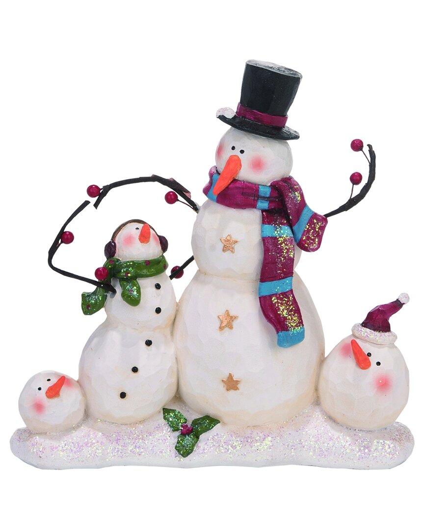 Shop Transpac Resin 9.25in Multicolor Christmas Traditional Wire Arm Snowman