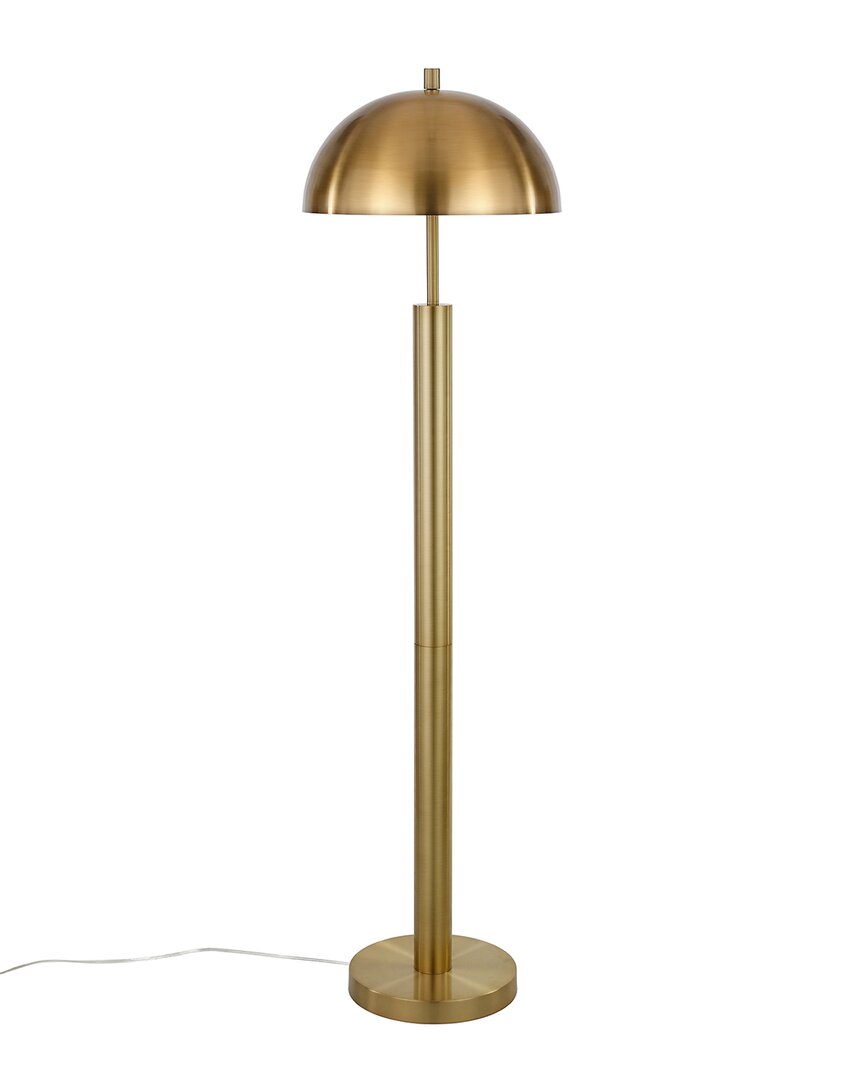 Abraham + Ivy York Brass Finish Floor Lamp In Gold