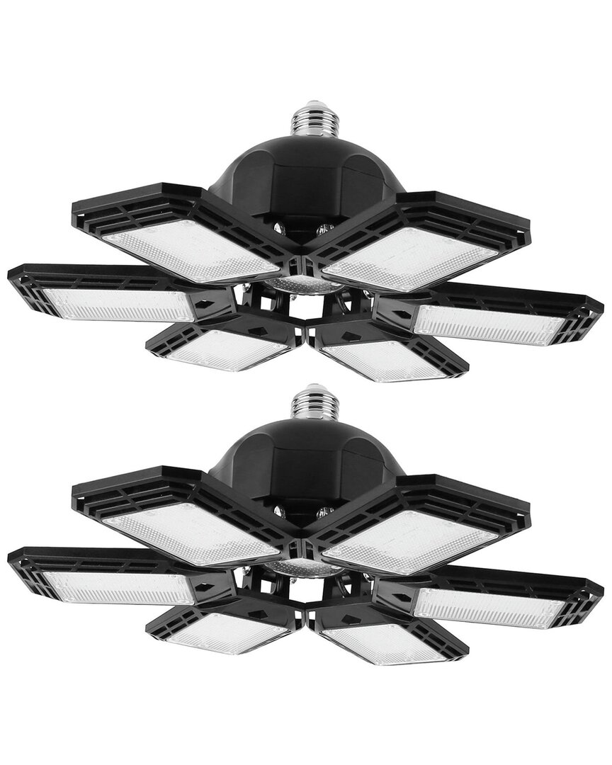 Fresh Fab Finds 2-pack Led Garage Lights In Black