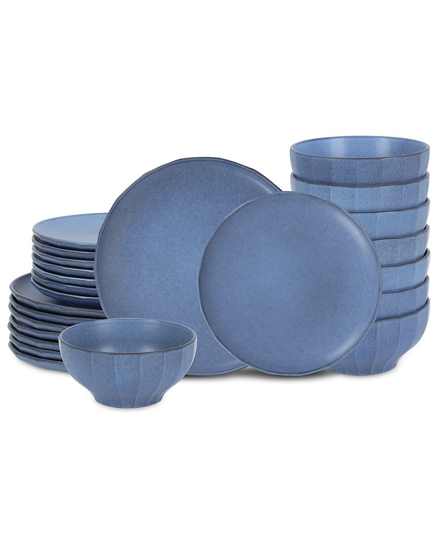 Stone Lain Rio 24pc Dinnerware Set Blue