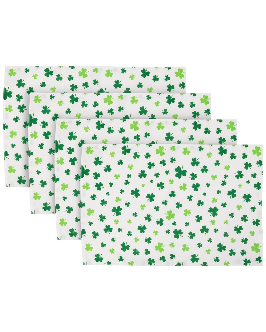 Shop Northlight Set Of 4 Shamrock Printed St. Patrick's Day Placemats In White