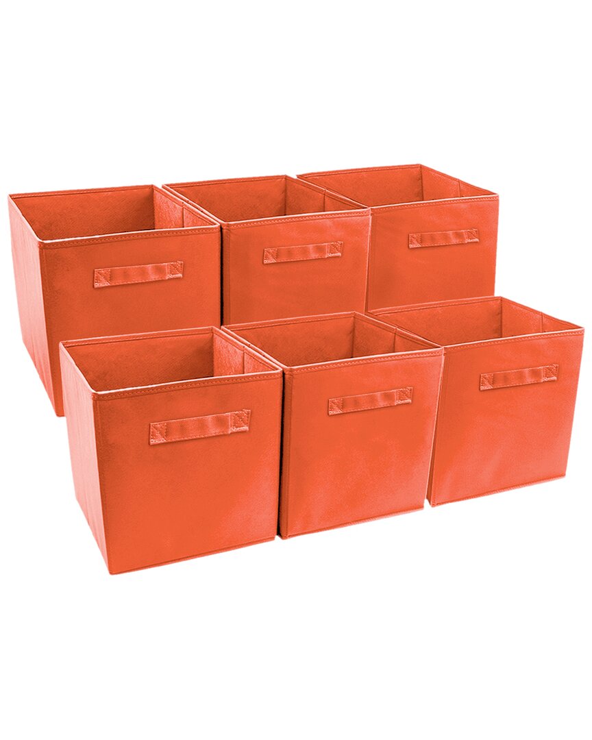 Sorbus Set Of 6 Foldable Storage Cube Basket Bin In Nocolor