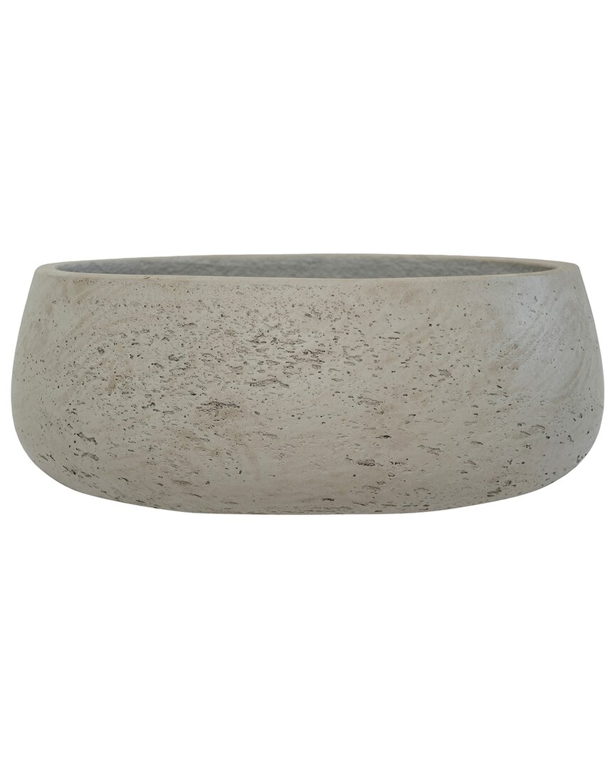 Creative Displays Contemporary Textured Fiberstone Pot In Grey