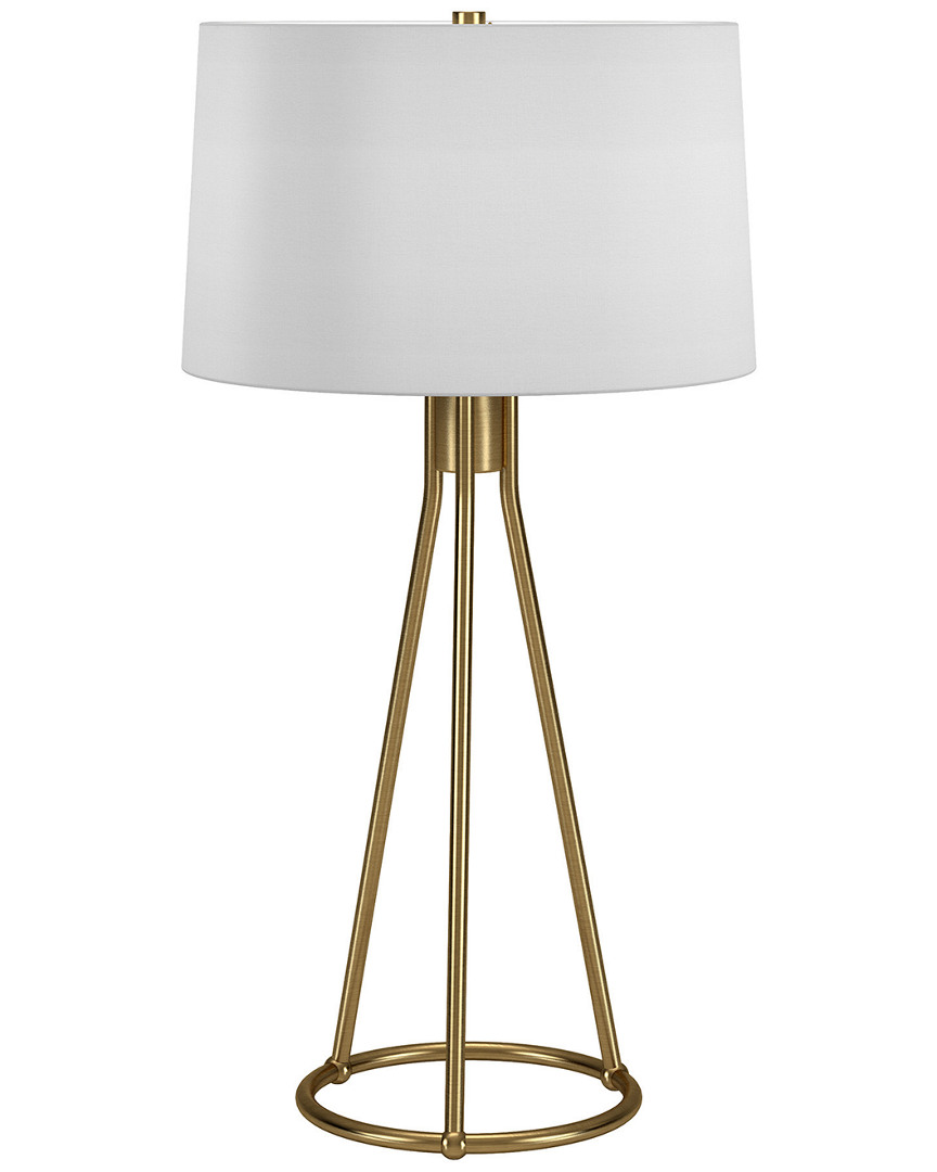 Abraham + Ivy Nova Tapered Brass Table Lamp In Gold