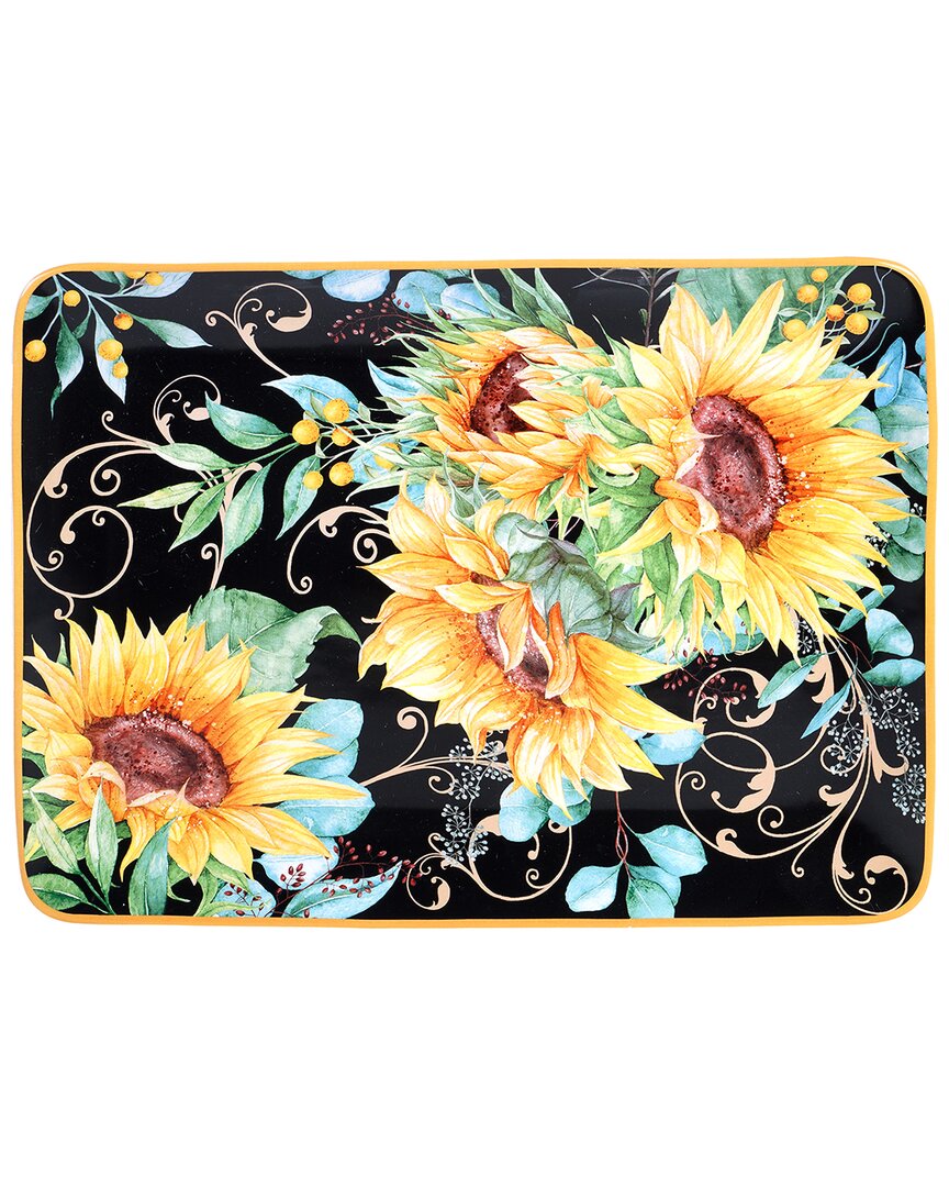 Shop Certified International Sunflower Fields Platter In Multicolor