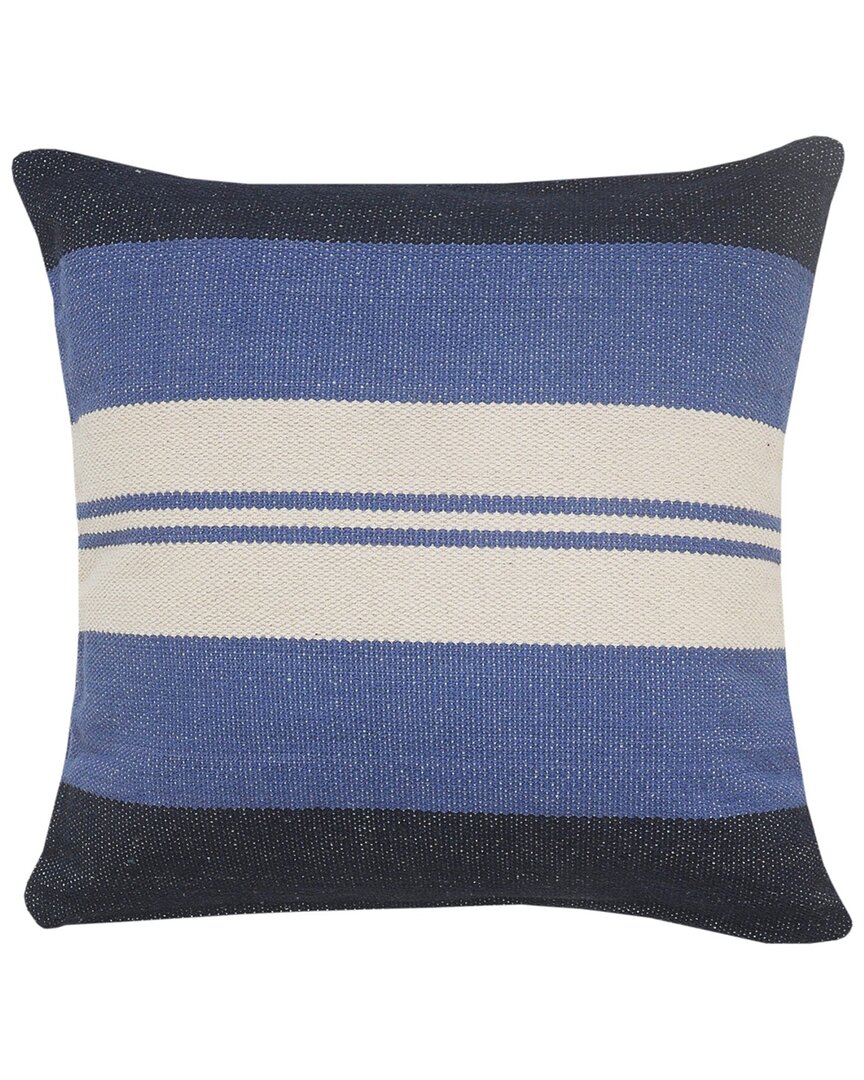 Lr Home Sindy Casual Coastal Striped Throw Pillow In Blue