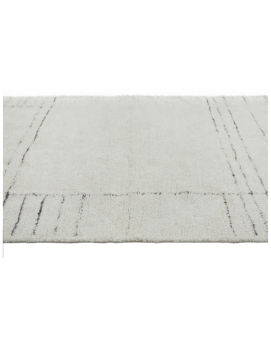 Obeetee Table Tufted Turin Wool Rug In White