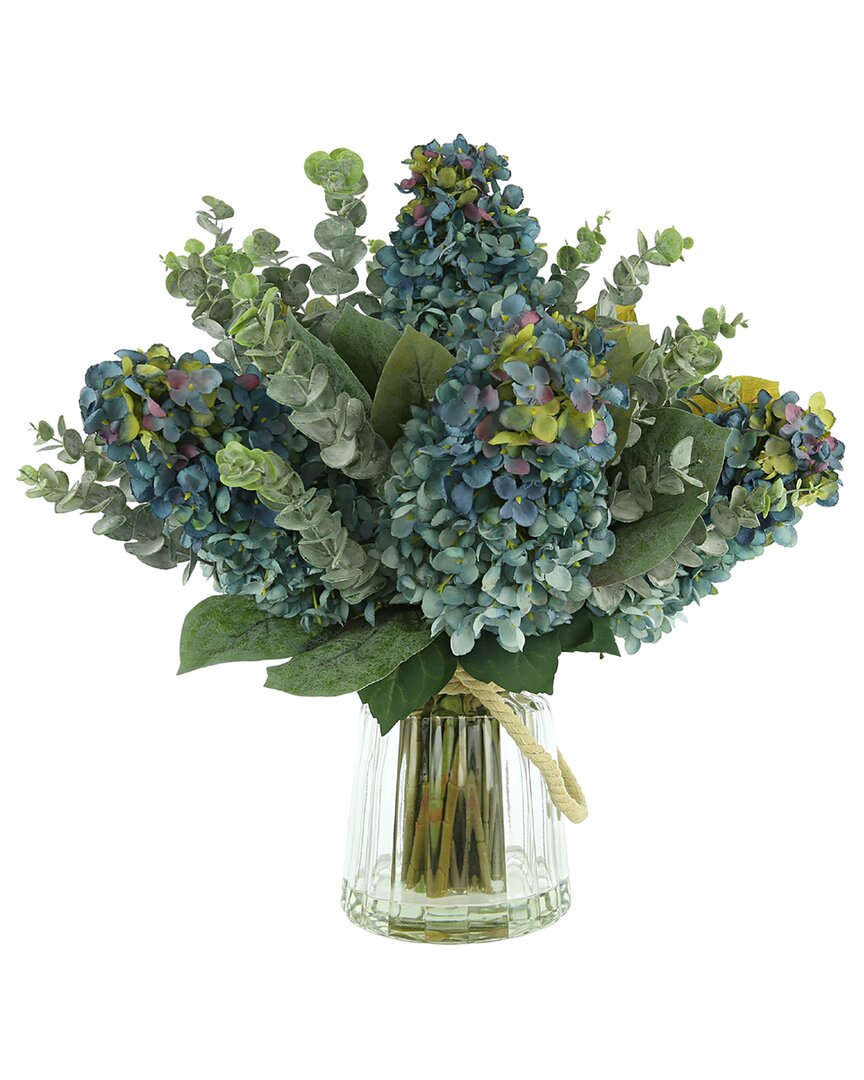Creative Displays Blue Cone Hydrangea And Eucalyptus Floral Display